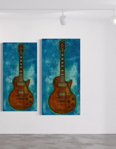 Gibson Les Paul Custom | Framed Giclee Print on Canvas